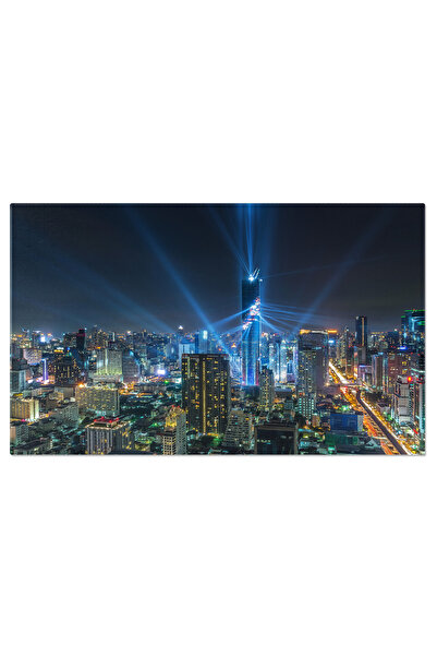 StoryGift Romania Tablou Canvas Vedere De Noapte A Panoramei Urbane Bangkok M...