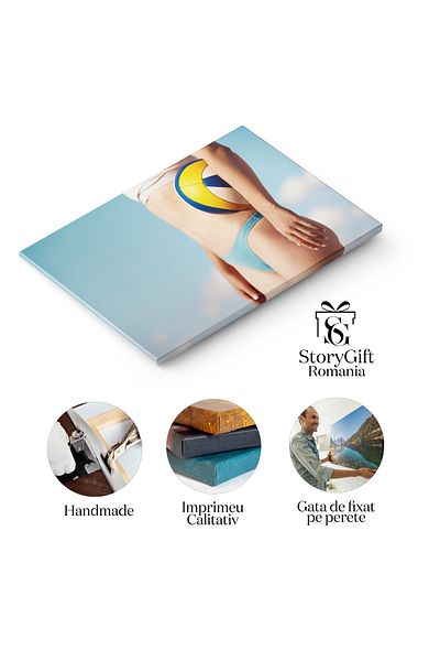 StoryGift Romania Canvas Painting 70 X 50cm - Summer Sports: Beach Volleyball, Sun And Fun 70x50cm Stg
