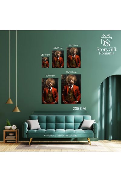 StoryGift Romania Tablou Canvas: Portretul Lui Tyrion Lannister - Piticul Din Game Of Thrones Pictura Digitala