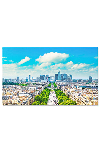 StoryGift Romania Tablou Canvas Districtul Financiar La Defense In Paris, Franta Cladiri Inalte, Trafic, Panorama