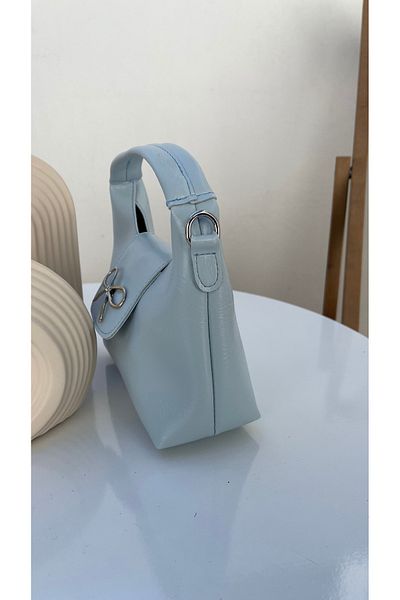 Hanwomen Mini geantă de mână și curea pentru femei LUNA Baby Blue