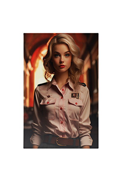 StoryGift Romania Tablou Canvas: Working Woman Femeie In Costum De Munca, Cam...