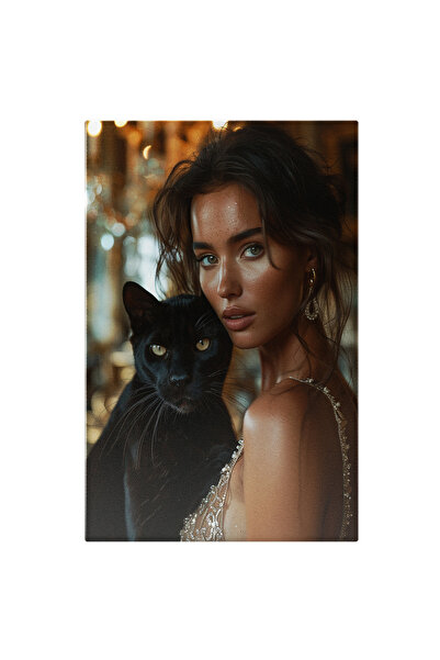 StoryGift Romania Tablou Canvas Eleganta Doamna Cu Ochii Verzi Si Par Coafat ...