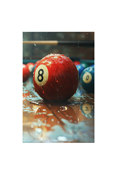 StoryGift Romania Tablou Canvas: Mingi De Biliard Dansând În Ploaie - Valuri De Joc Colorate Pictura Digitala