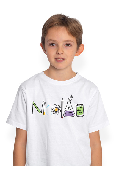 StoryGift Romania Tricou Copii Cu Numele Nicolae, Si Mesaj Amuzant, Curios, S...