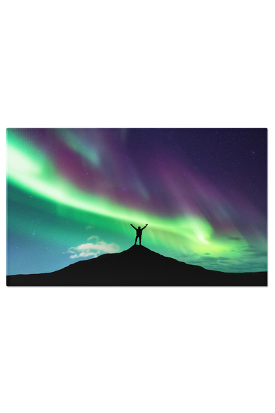 StoryGift Romania Tablou Canvas Cu Aurora Boreala - Explorand Cosmosul Sub Si...