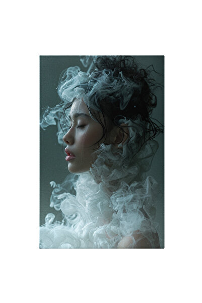 StoryGift Romania Tablou Canvas: Asiatică Acoperită De Fum Dens - Încercare De A Evada Unui Viciu Pictura Digita