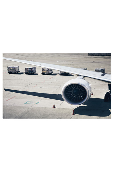 StoryGift Romania Tablou Canvas Incarcare De Containere De Marfa In Avion La Aeroport, Avion, Cargo, Logistica, A