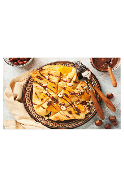 StoryGift Romania Tablou Canvas Cu Clatite Delicioase - Ciocolata Si Alune