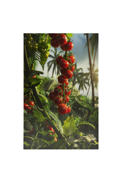 StoryGift Romania Tablou Canvas Ciorchine Cu Roșii Cherry Coacerea Legumelor În Umbra Pădurii Ecuatoriale , Pictu