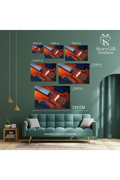 StoryGift Romania Canvas Painting A Detail Of A Symphony Violin Set, Music, Instrument, Orchestra, Class