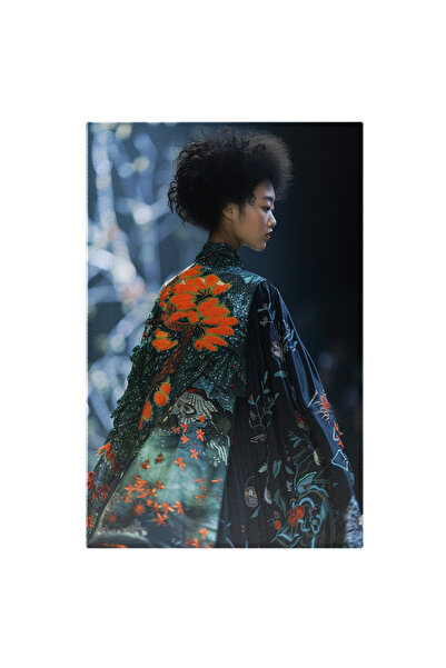 StoryGift Romania Tablou Canvas: Portret Feminin Asiatic Cu Stil Vestimentar ...