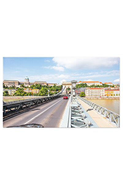 StoryGift Romania Tablou Canvas Budapesta In Luminile Searii Podul Cu Lanturi, Arhitectura Urbana, Dunarea, Peisa