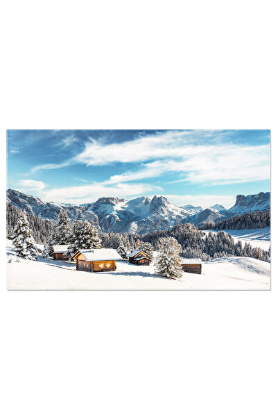 StoryGift Romania Tablou Canvas Peisaje De Iarna In Dolomiti: Zapada Si Apusu...