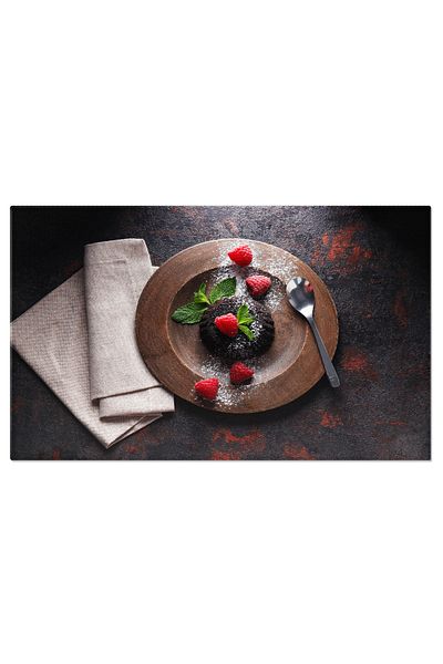 StoryGift Romania Tablou Canvas Desert Delicios Tort Fondant Cu Ciocolata O Arome Dulce Si Tentanta, Ideal Pentr