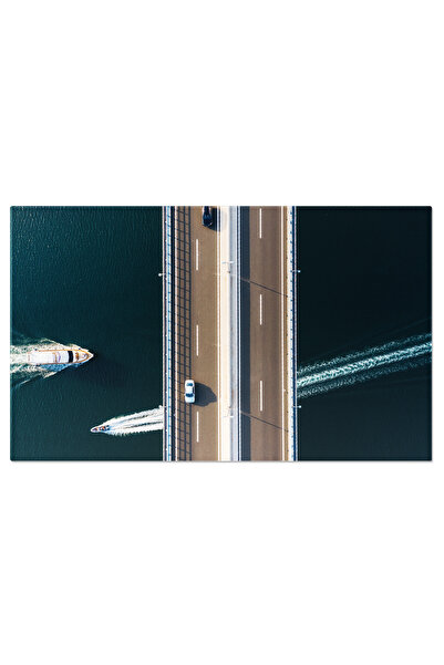 StoryGift Romania Tablou Canvas Vedere Aeriana Pod Peste Mare, Infrastructura...