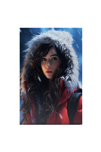 StoryGift Romania Tablou Canvas: Elegant Femeie Femeia Eleganta In Geaca Rosi...