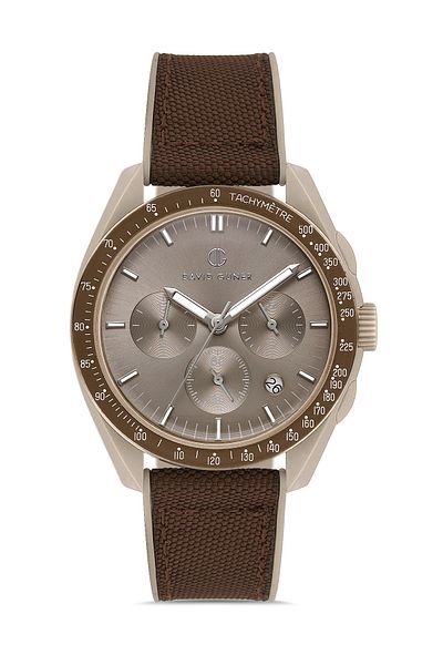 DAVID GUNER Brown Dial Polycarbonate Coated Men's Wristwatch - Dg-8627Gd-Af