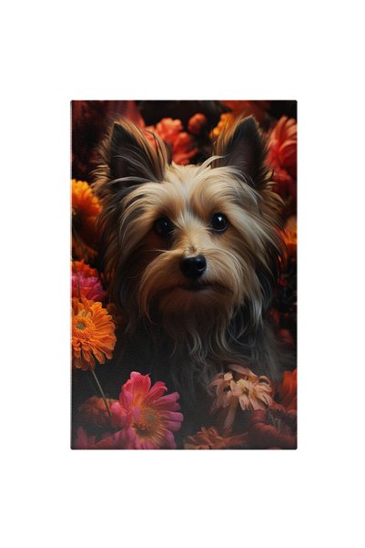 StoryGift Romania Tablou Canvas: Viziune Pictată Flori Candescente Potretizat...
