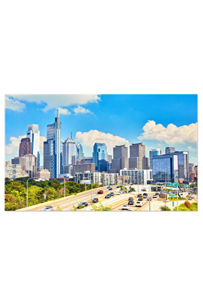 StoryGift Romania Tablou Canvas Philadelphia, Privind In Sus Arhitectura, Sky...