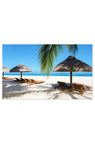 StoryGift Romania Tablou Canvas: Plaja Le Morne Din Mauritius La Apus De Soare