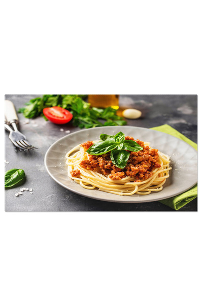 StoryGift Romania Tablou Canvas Spaghete Bolognese Cu Sos De Carne Un Preparat Consistent Si Gustos, Savurat De