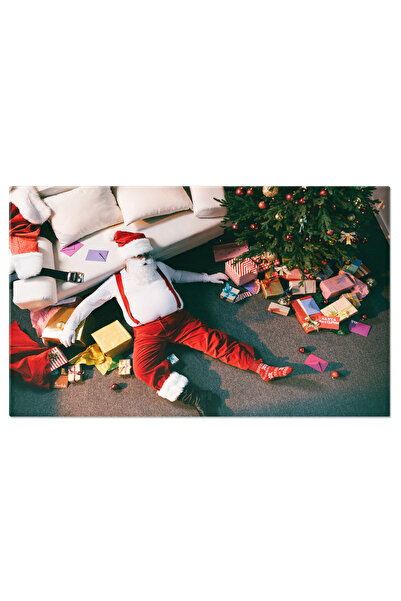 StoryGift Romania Tablou Canvas Vedere Aeriana A Lui Mos Craciun Obosit Intin...