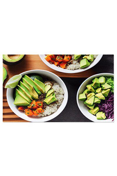 StoryGift Romania Tablou Canvas Bucurii Culinare Sanatoase Bol De Poke Cu Quinoa, Somon, Avocado Si Branza Feta,