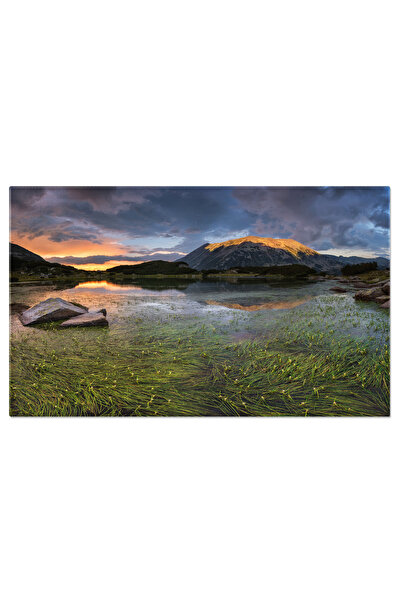 StoryGift Romania Tablou Canvas - Reflectii Linistite: Lacul Dimineata Cu Un ...