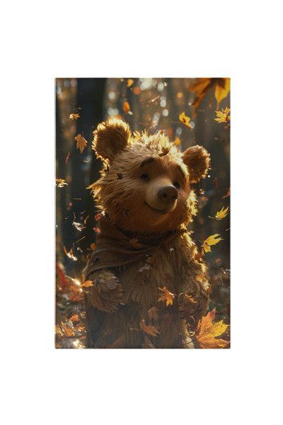 StoryGift Romania Tablou Canvas: Jocul Ursulețului Winnie Și Dansul Prin Frunzele Uscate Ale Pășunii Pictura Dig