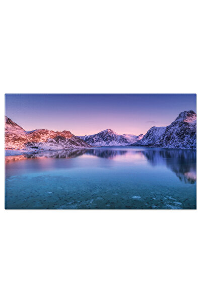 StoryGift Romania Tablou Canvas: Muntii Lofoten - Apus De Iarna, Norvegia, Pe...
