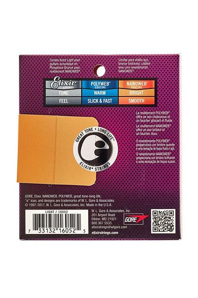 Elixir Corzi Chitara Acustica Elixir 16052 Nanoweb Light Phosphor Bronze