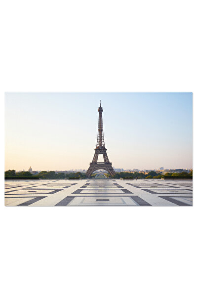 StoryGift Romania Tablou Canvas Trocadero Fara Oameni Intr-o Dimineata Limpeda Eiffel, Torre, Paris, Franta, Dimi