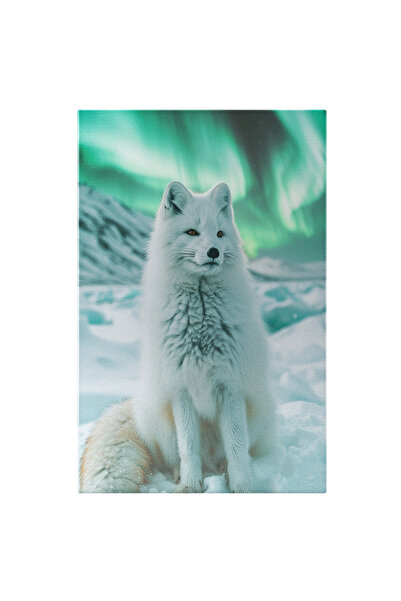StoryGift Romania Tablou Canvas: Prezența Vulpii Polare De Un Alb Imaculat Ce...