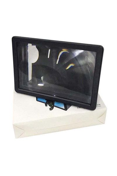 Generic 3D Enlarge Mobile Phone Screen Magnifier Black