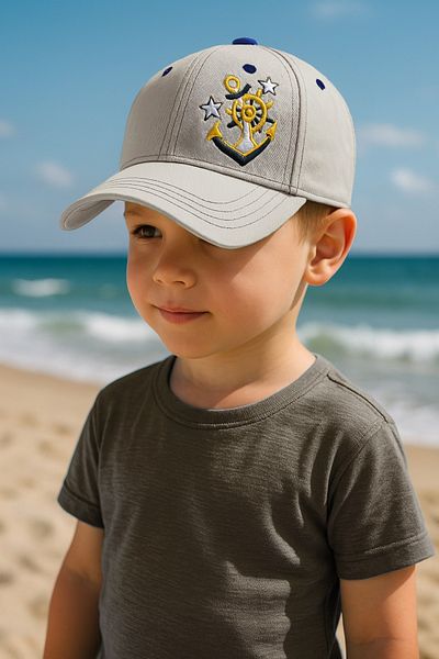 LAGRANZE Unisex 4-8 Years Old Children's Cap Hat Summer Children's Hat with Embroidery Detail