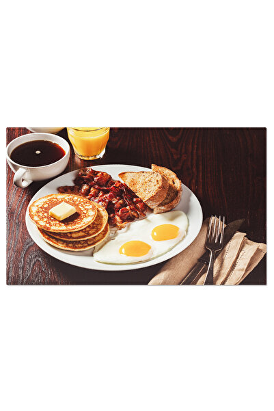 StoryGift Romania Tablou Canvas - Mic Dejun Savuros Cu Bacon, Oua Si Paine Pr...