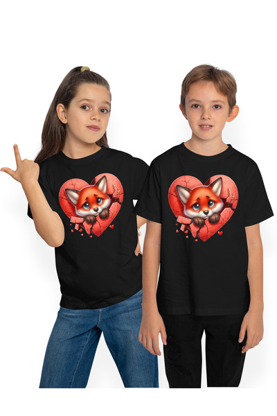 StoryGift Romania Tricou Copii Cu O Vulpe Trista, Ilustratie, Lacrimi, Inima ...