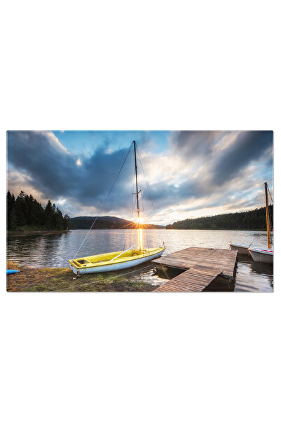 StoryGift Romania Tablou Canvas - Liniste Si Reflectii La Asfintit Pe Plaja C...