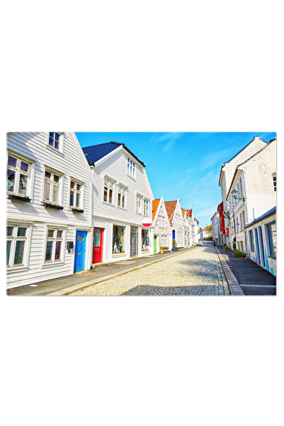 StoryGift Romania Tablou Canvas Cu Bryggen In Norvegia - Destinatie Turistica...