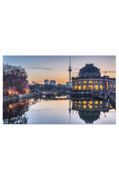 StoryGift Romania Tablou Canvas Muzeul Bode, Turnul De Televiziune Si Raul Spree, Arhitectura, Muzeu, Pod, Orizon