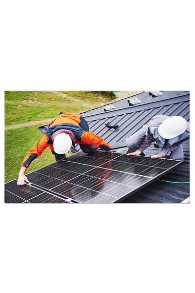 StoryGift Romania Tablou Canvas Instalarea Panourilor Fotovoltaice, Panou Solar, Baterie, Acoperis, Energie, Tehn