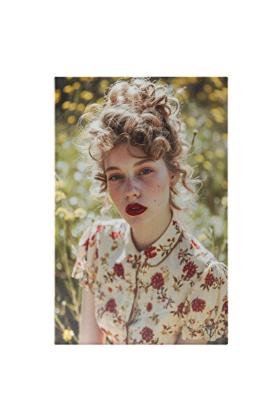 StoryGift Romania Tablou Canvas Buclele Unei Fete Blonde Într-un Câmp De Flor...