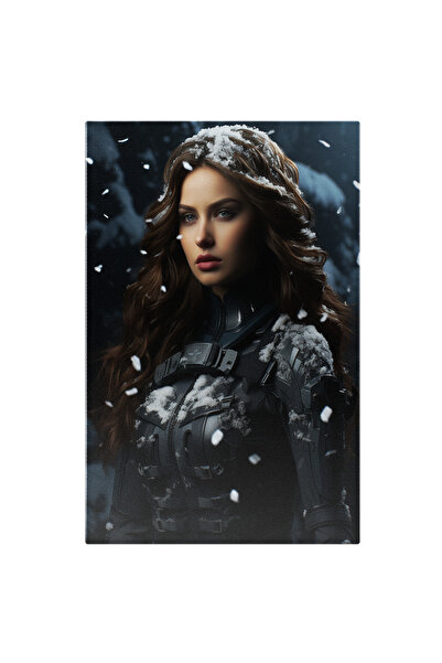 StoryGift Romania Tablou Canvas: Portret Feminin Purtand Armura Neagra De Sol...