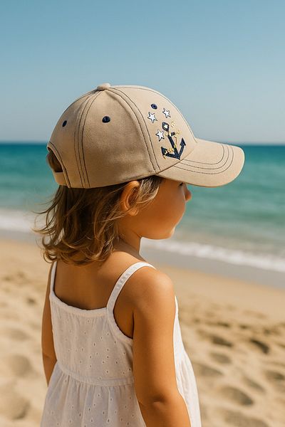 LAGRANZE Unisex 4-8 Years Old Children's Cap Hat Summer Children's Hat with Embroidery Detail
