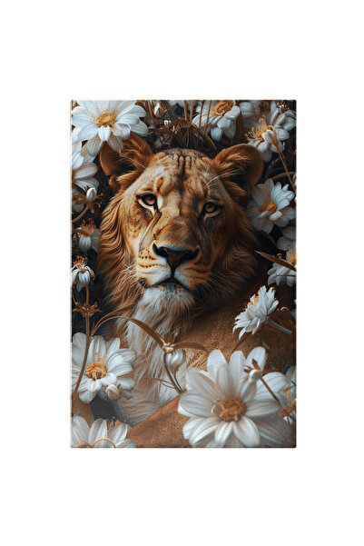 StoryGift Romania Tablou Canvas: Masculul Leu, Regele Junglei Fioros Cu Privi...