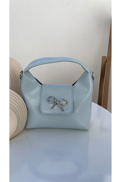 Hanwomen Mini geantă de mână și curea pentru femei LUNA Baby Blue