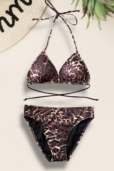 Nilmay mayo Women's Triangle Skirt Bikini Set