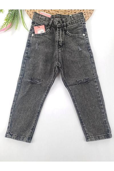 Butik Boys - Girls Jeans Elastic Waist Adjustable Waist Premium Quality Ripped Detailed Jeans
