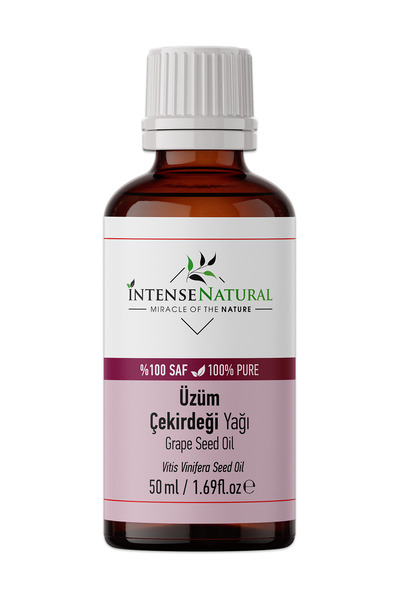 İntense Natural Üzüm Çekirdeği Yağı Soğuk Sıkım 50 ml %100 Saf Ve Doğal Grape...
